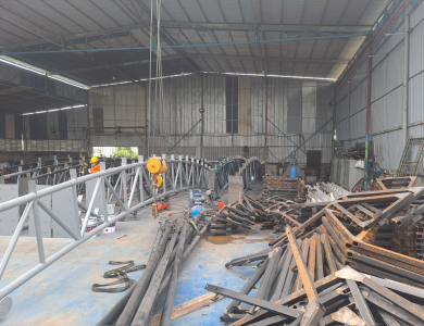 THI CÔNG LẮP GHÉP NHÀ THI ĐẤU