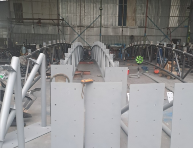 THI CÔNG LẮP GHÉP NHÀ THI ĐẤU
